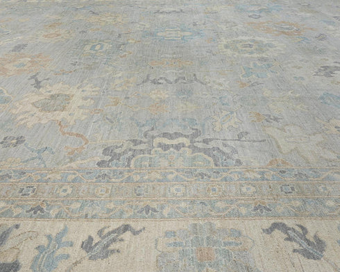 14x20 Zeigler Gray Afghan Hand Knotted Wool Area Rug